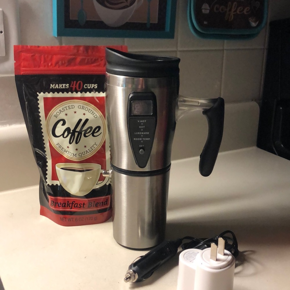“Smart” Thermal Mug with Built-In Warmer & Charger